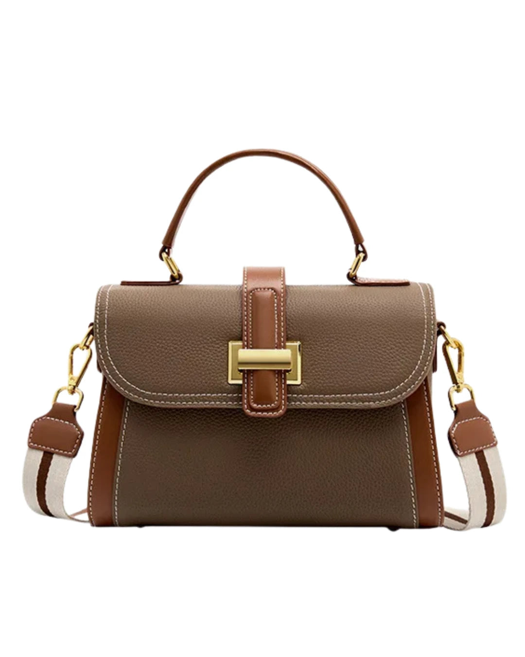 Bolsa-Feminina-de-Couro-Marrom-Maelle-Vista-Frontal