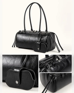 Bolsa Feminina de Couro Preta Celinne